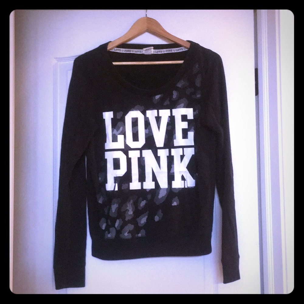 PINK pull over sweater with a front pocket